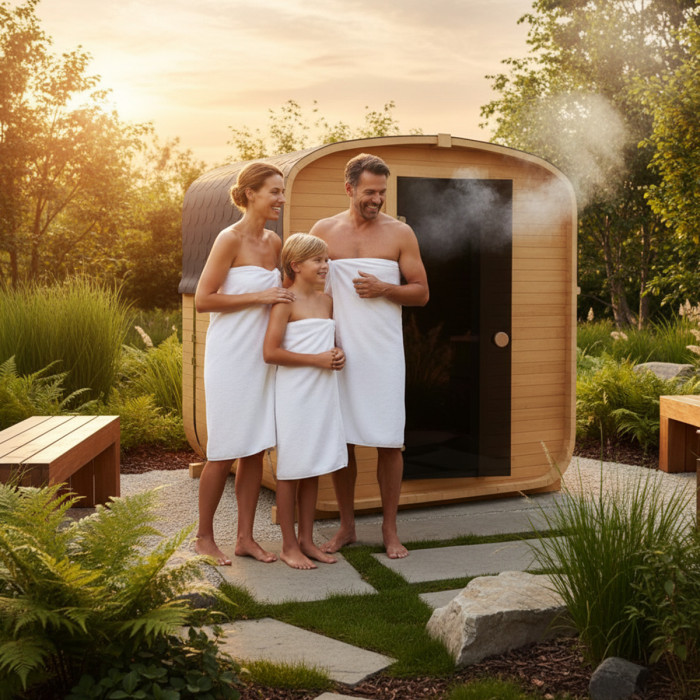 Garden Sauna  180 cm with Electric Stove