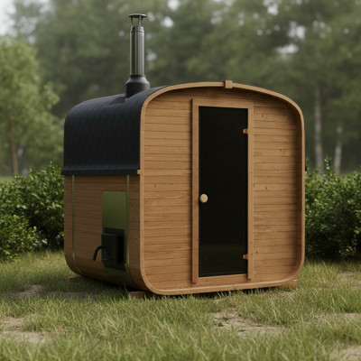 Cubeline Sauna 180 cm Wood-Burning Stove 2–4 Person