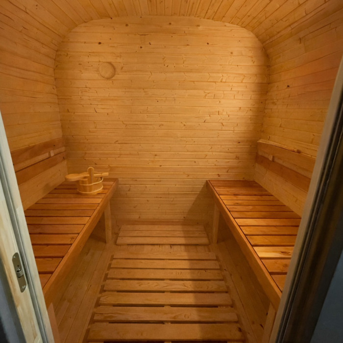 Cube Sauna 240cm with Electric Stove - Compact 4-6 Person NOT DOUBLE SHELF 0