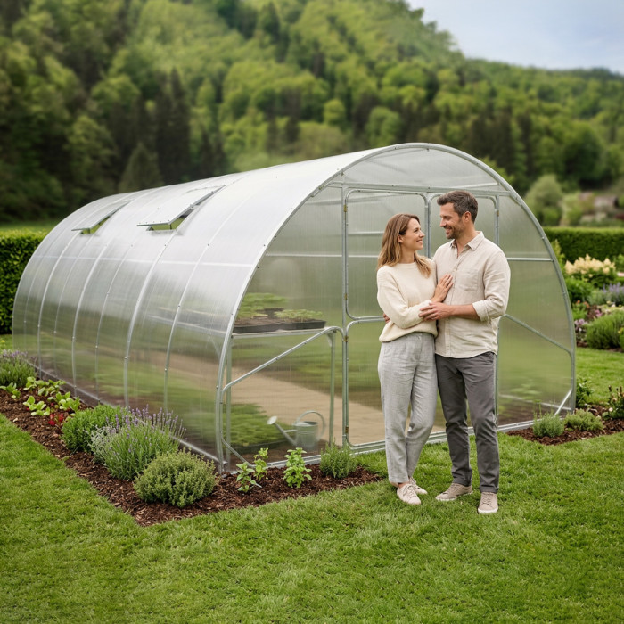 Modular Steel Tunnel Greenhouse | Width 4m