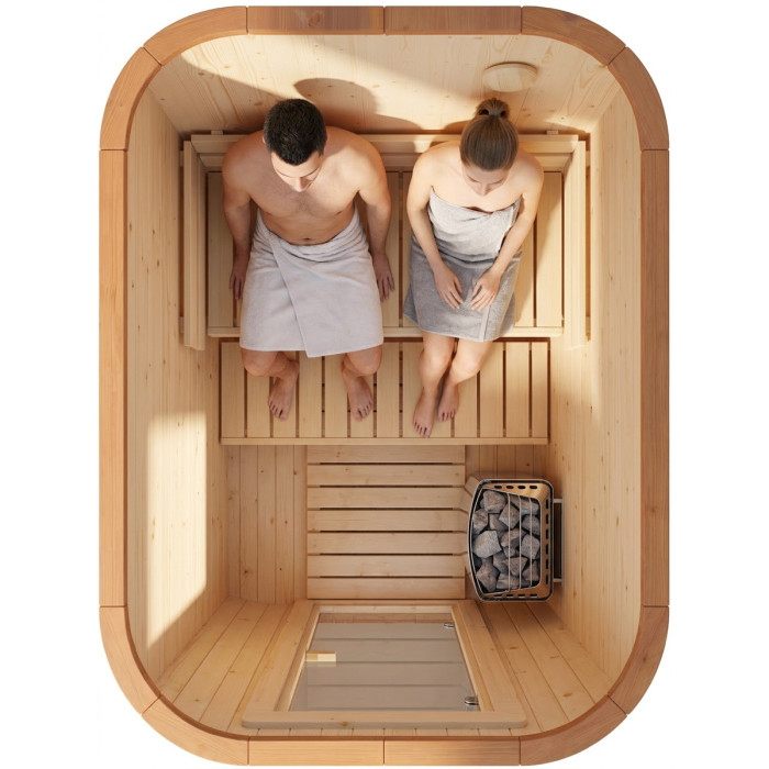 Cubeline Slim Sauna 160 cm Electric Heater 2–3 Person