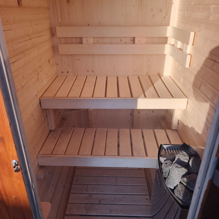 Cubeline Slim Sauna 160 cm Electric Heater 2–3 Person