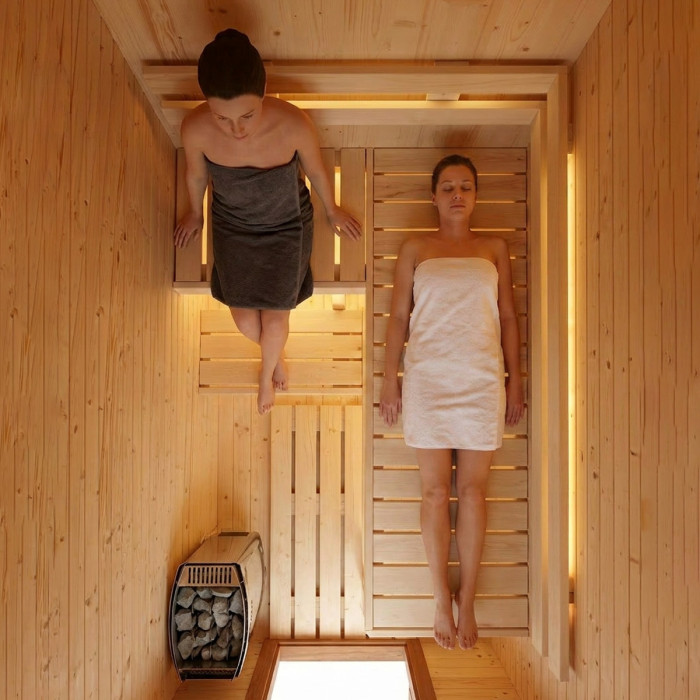 Cubeline Slim Sauna 240 cm Electric Heater 2–4 Person