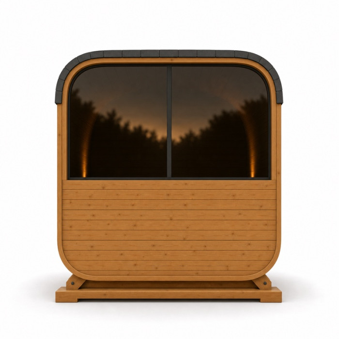 Panoramic Rear Glass for Square Sauna