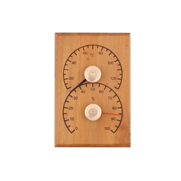 4Living Sauna Thermo-Hygrometer – Natural Wood