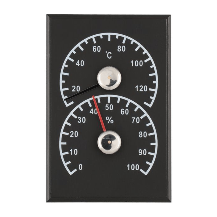 4Living Sauna Thermo-Hygrometer – Black
