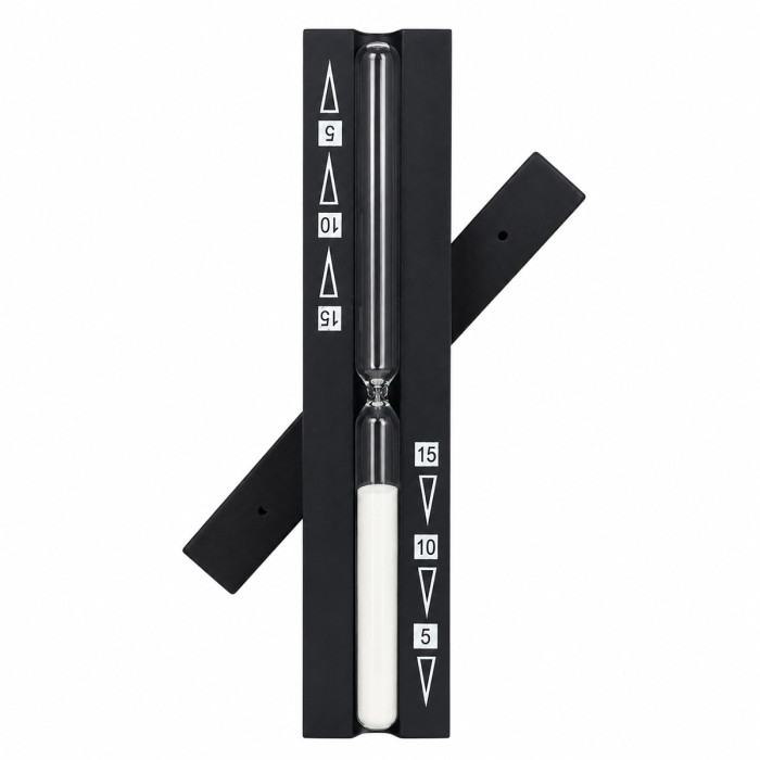4Living Black Wooden Sauna Hourglass